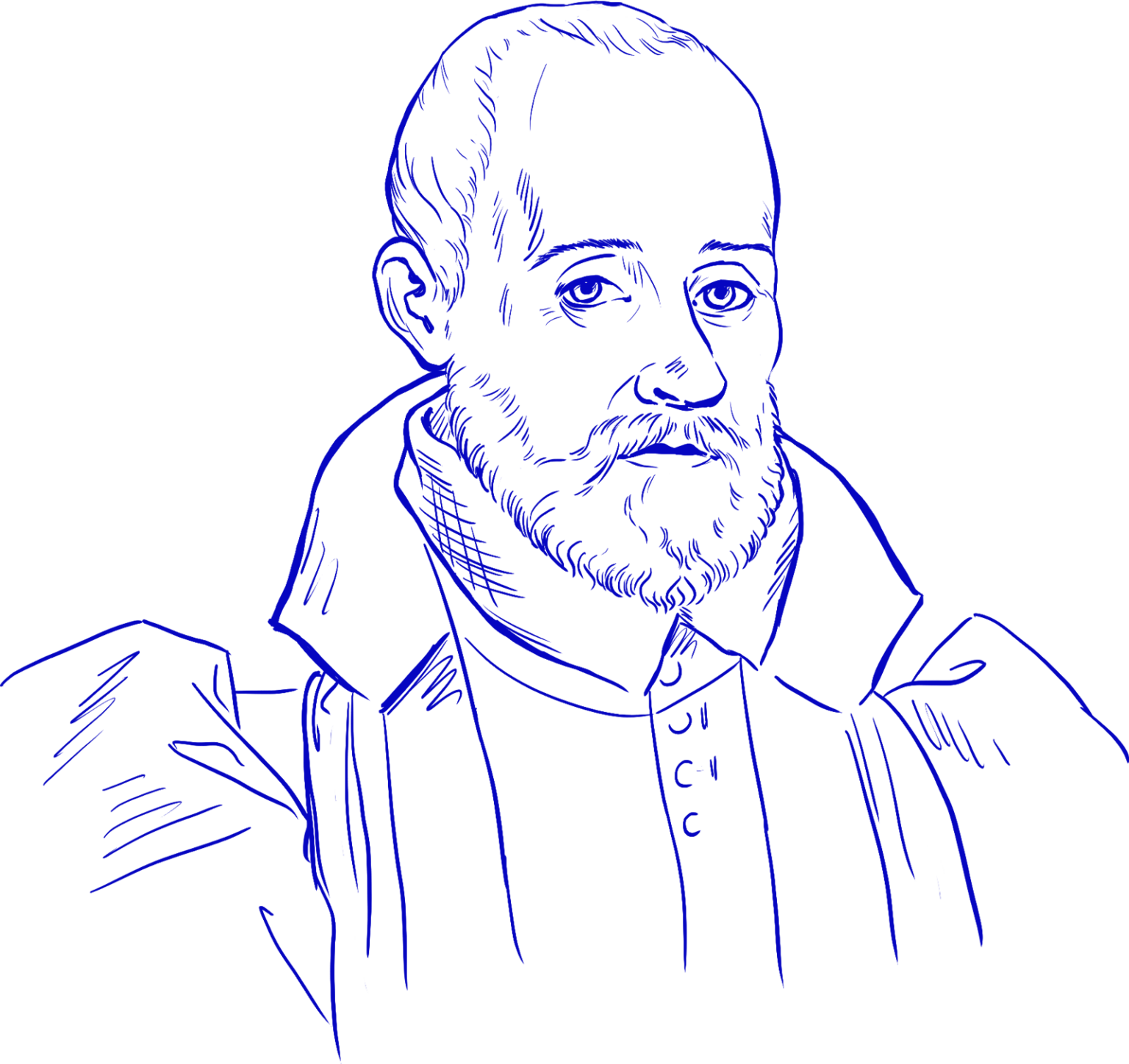 Portrait dessiné de Bertrand d’Argentré