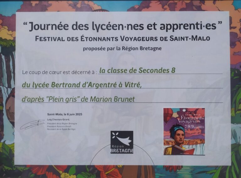 La seconde 8 aux Etonnants voyageurs 2025