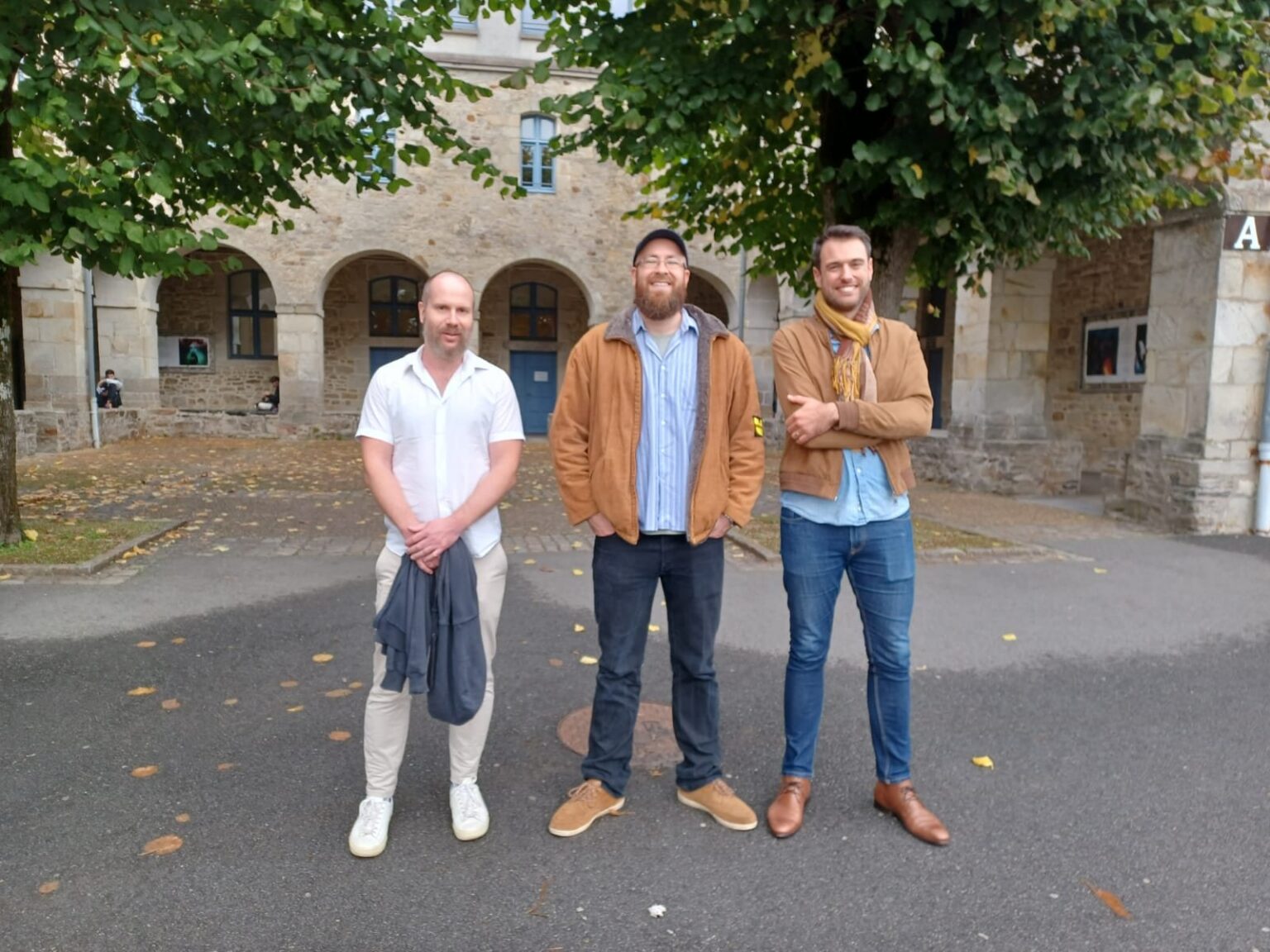 M. Kedelnich, M. Schuller et M. Bernard – professeur en BTS SAM