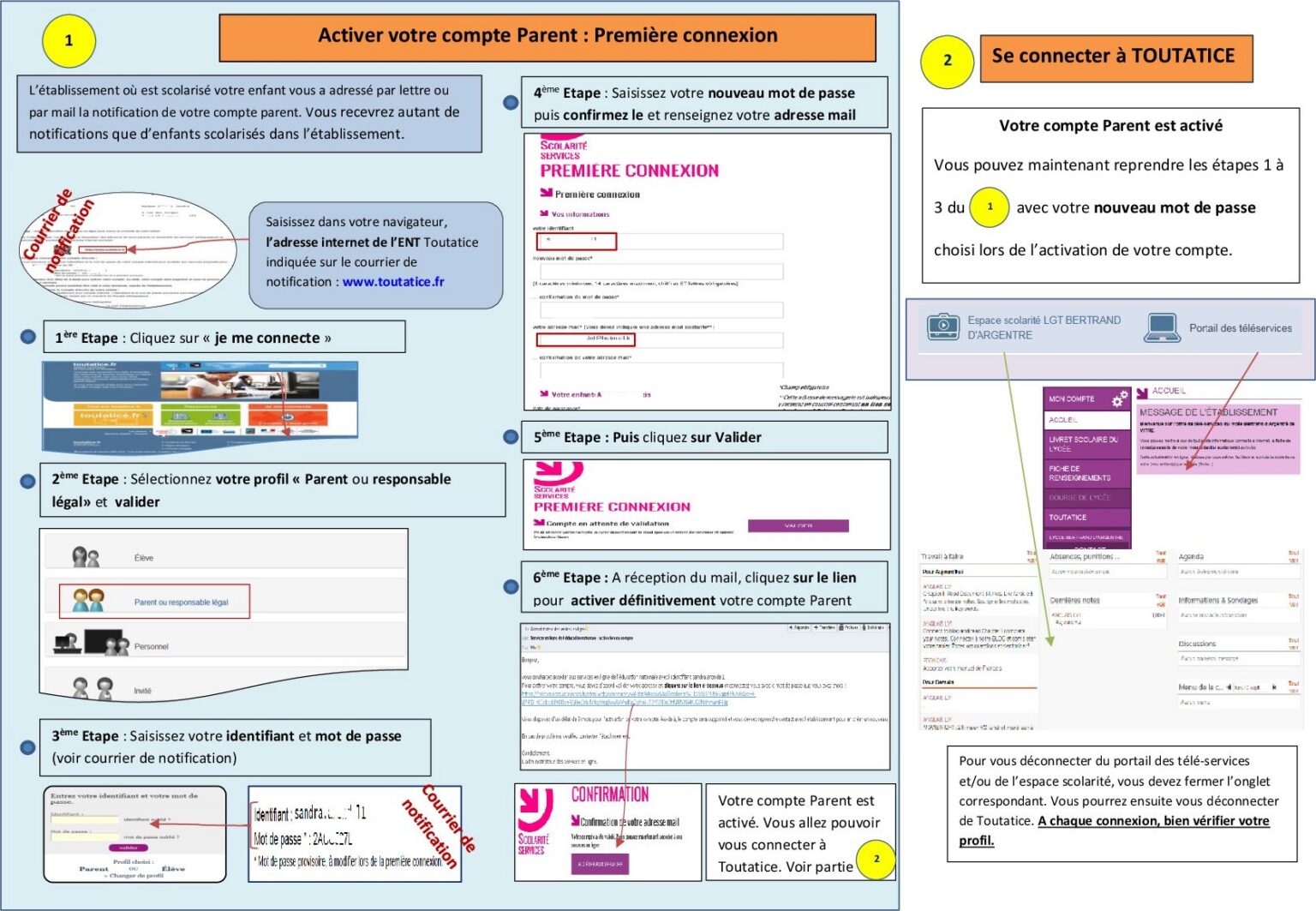 Mode d’emploi de l’accès Pronote pour les parents, première connexion
