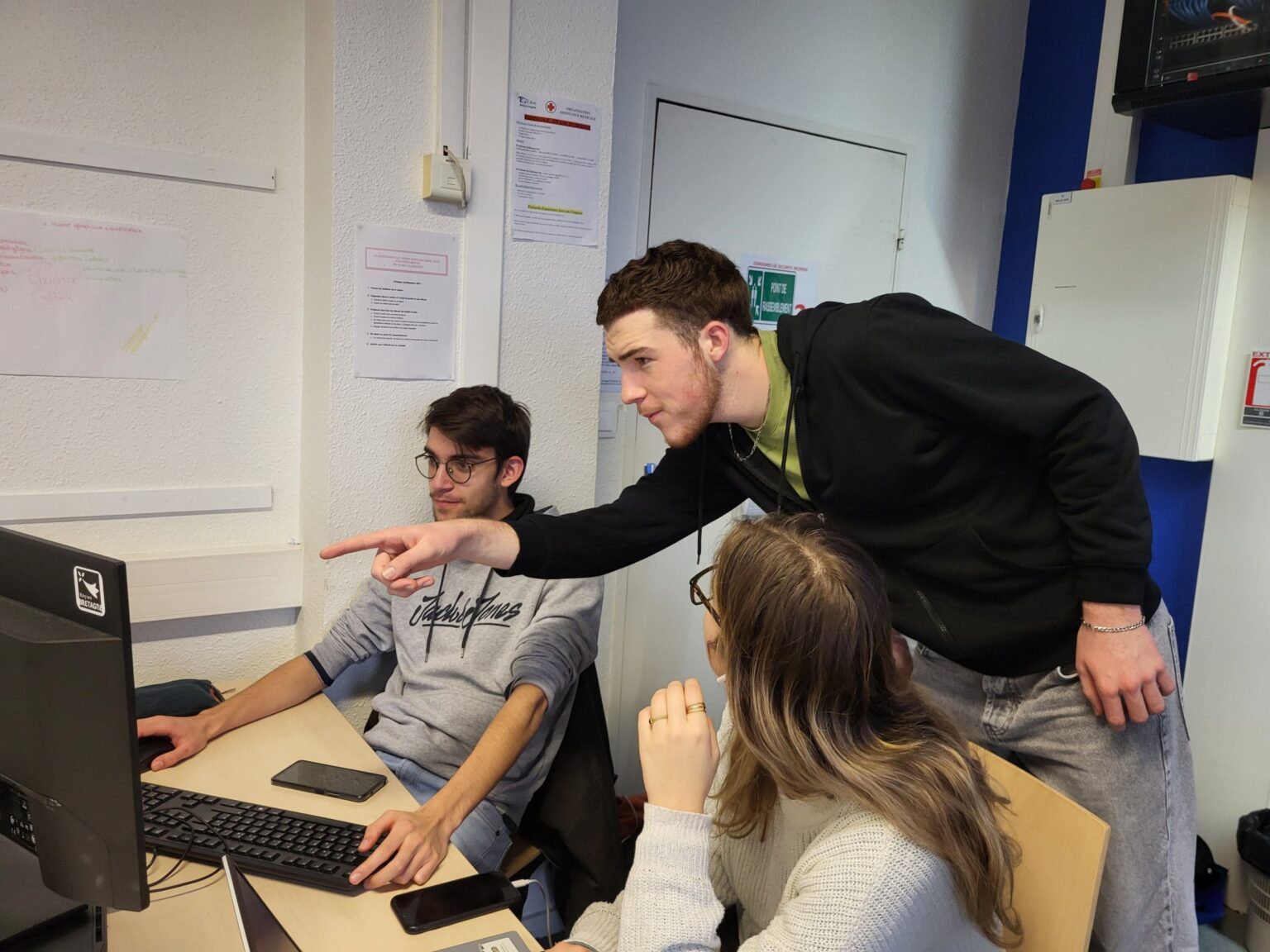 Étudiants du BTS Communication en atelier