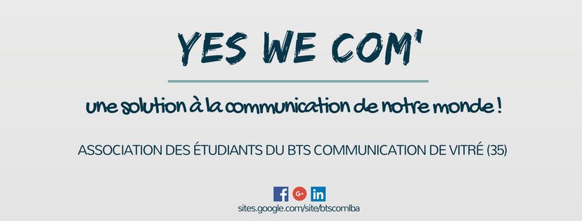 Logo de Yes we com’, association des étudiants du BTS Communication